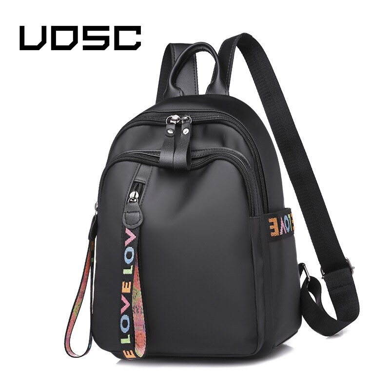 UOSC Double Zipper Backpack Women PU Leather School Bags For Teenage Girls Travel Bags Female Backpack Soft Backpack