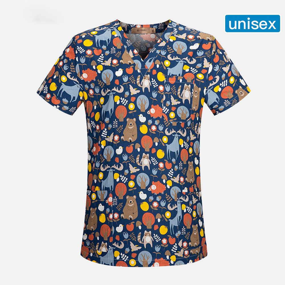 Schoonheidssalon Vrouwelijke Scrub Ademend Mode Werkkleding Uniform Laboratorium Werkkleding Kleding Tops