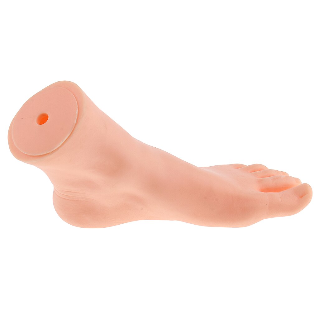 9.4 '' mannlig høyre fot mannequin fot modell til sko sandal sokker skrustikke silikon