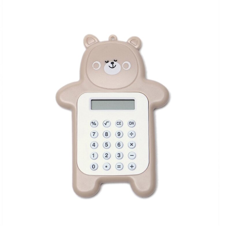 1 Pc Mini Rekenmachine Pastel Pocket Calculator Handige Size 8 Digit Display Batterij Operated Kantoor: YELLOW