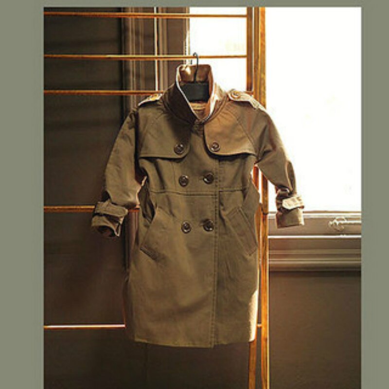 Meisjes Jassen Mode Double-Breasted Katoen Jassen Mantel Kids Trenchcoats Meisjes Lange Mantel Herfst Kinderen Kleding CC147