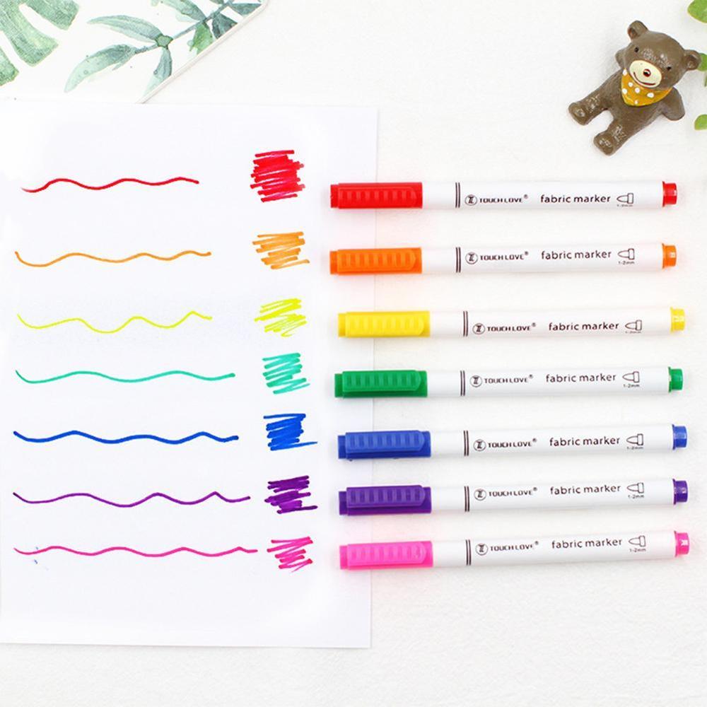 8 st/set kläder textil markörer tyg färg pennor pysselpenna pigment tillbehör markör skriva måla hantverk t-shirt liner pe  a6 q 8