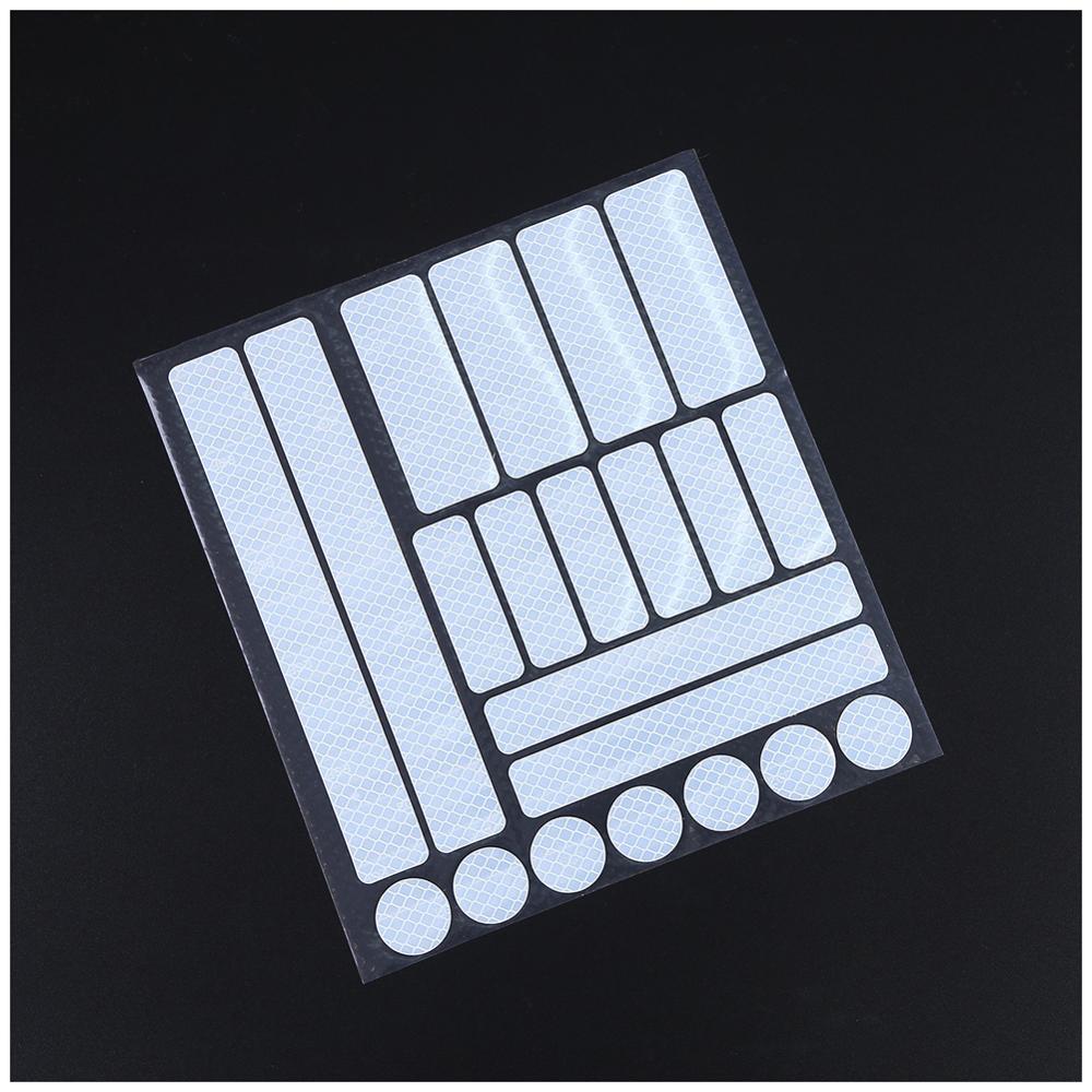 Accessoires de voiture réflecteur de bande réfléchissante réfléchissant Moto autocollant réfléchissant pour cadre de vélo autocollants Auto ruban décoratif: White
