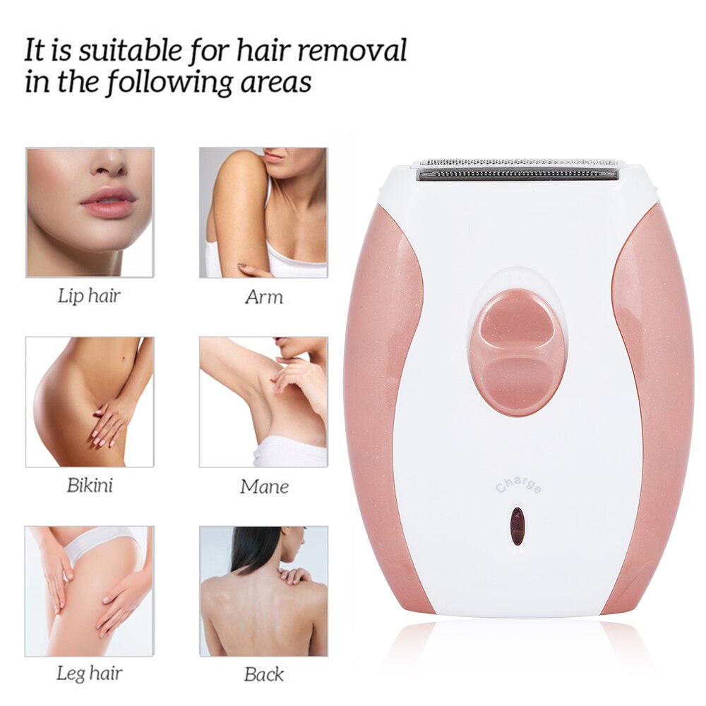 Depiladora eléctrica portátil, afeitadora de carga, cuchilla de acero inoxidable, depiladora para mujeres, máquina de afeitar sin dolor