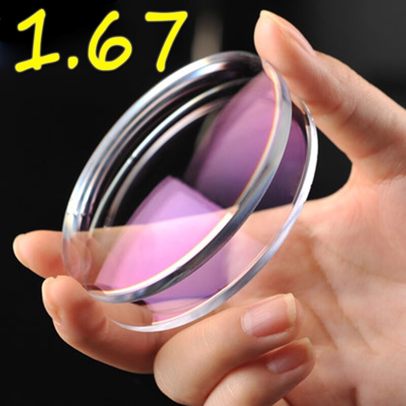 1.56 1.61 1.67 1.74 (+12.00 ~ -12.00)  recept cr -39 harts asfäriska glas linser närsynthet hyperopi presbyopi optisk lins: 1.67