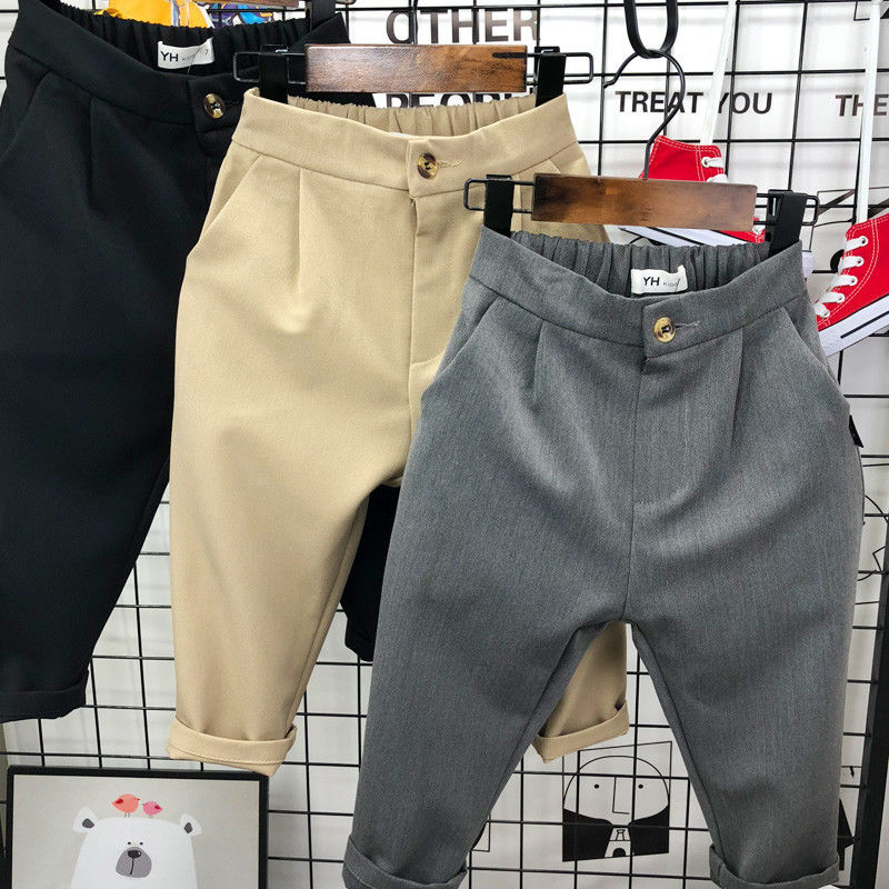 Ins roupa coreana infantil, calças para crianças de 1-8 anos, de algodão, para meninos e meninas, casual, com bolsos de botão, c26, novo, 2020