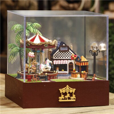 Boîte à musique style carrousel DIY | Boîte à musique en bois pour bonheur et soleil, jouet éducatif fait à la main européen, décoration de la maison, pour enfants: Sunshine