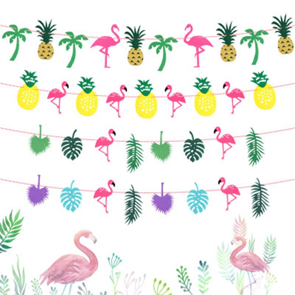Ananas flamingo banner børneværelsesindretning tillykke med fødselsdagen bryllupsfest hawaii sommerfestindretning flamingo festindretning