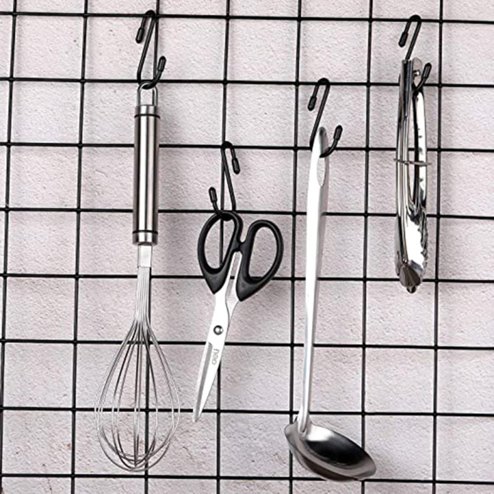 Crochets en forme de S noirs, cintre robuste à suspendre pour la cuisine, la salle de bain, la chambre à coucher, le bureau, sac à manteau, support de rangement des plantes 10 pièces 6 pièces