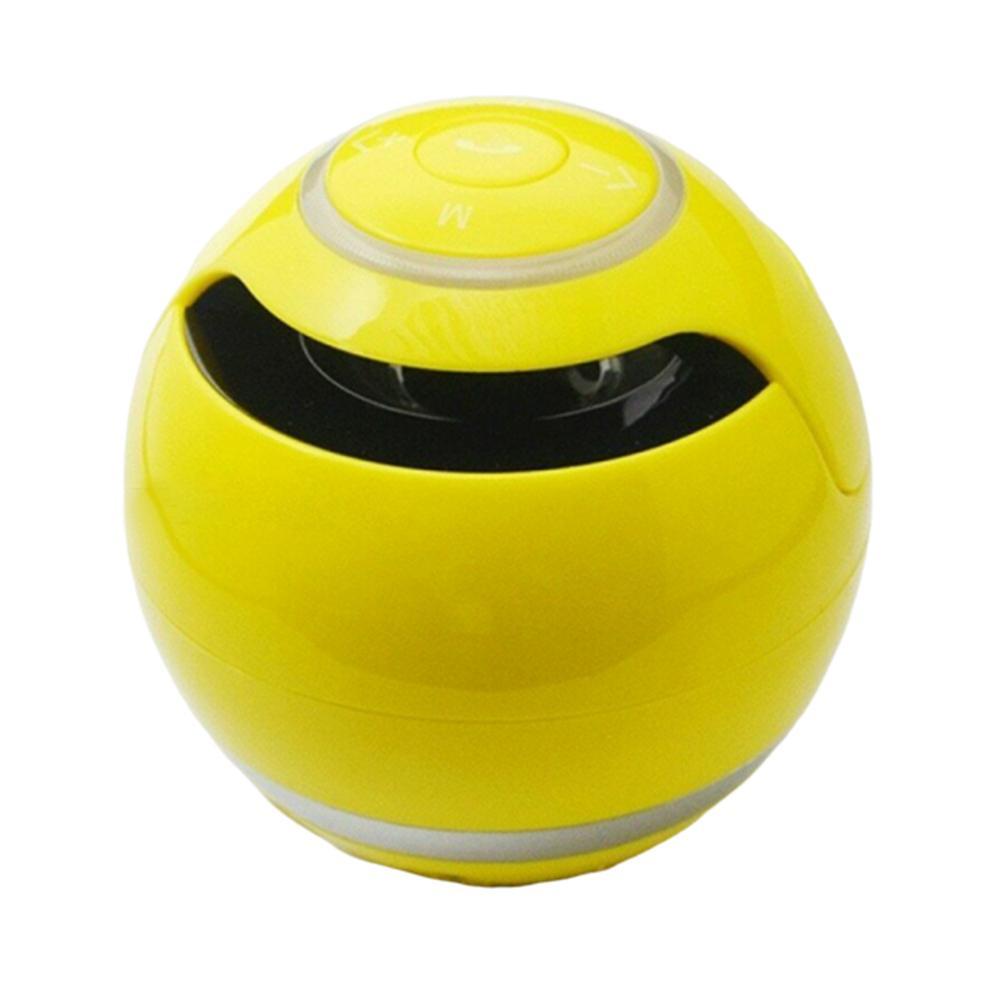 Portable Column Wireless Bluetooth Speaker Ball Mini FM Sound Handfree For Mobile Mic MP3 Globe Phone PC TF Radio Audio Box G3I1: Yellow