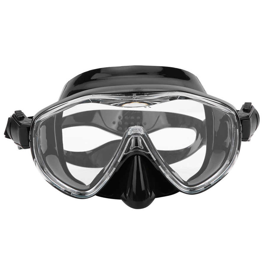 Adult Scuba Diving Mask PC+Silicone Diving Goggle Underwater Salvage Scuba Diving Goggles Mask Swimming Equipment: Black