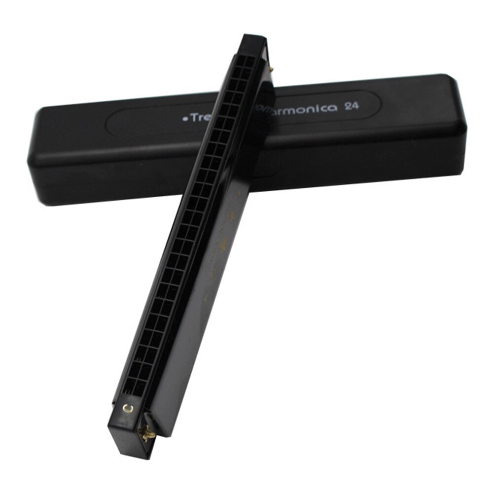 Harmonica 24 Holes Tremolo Harmonica C Key Polyphony Harmonicon Octave-tuned Mouth Organ Harmonica With Case