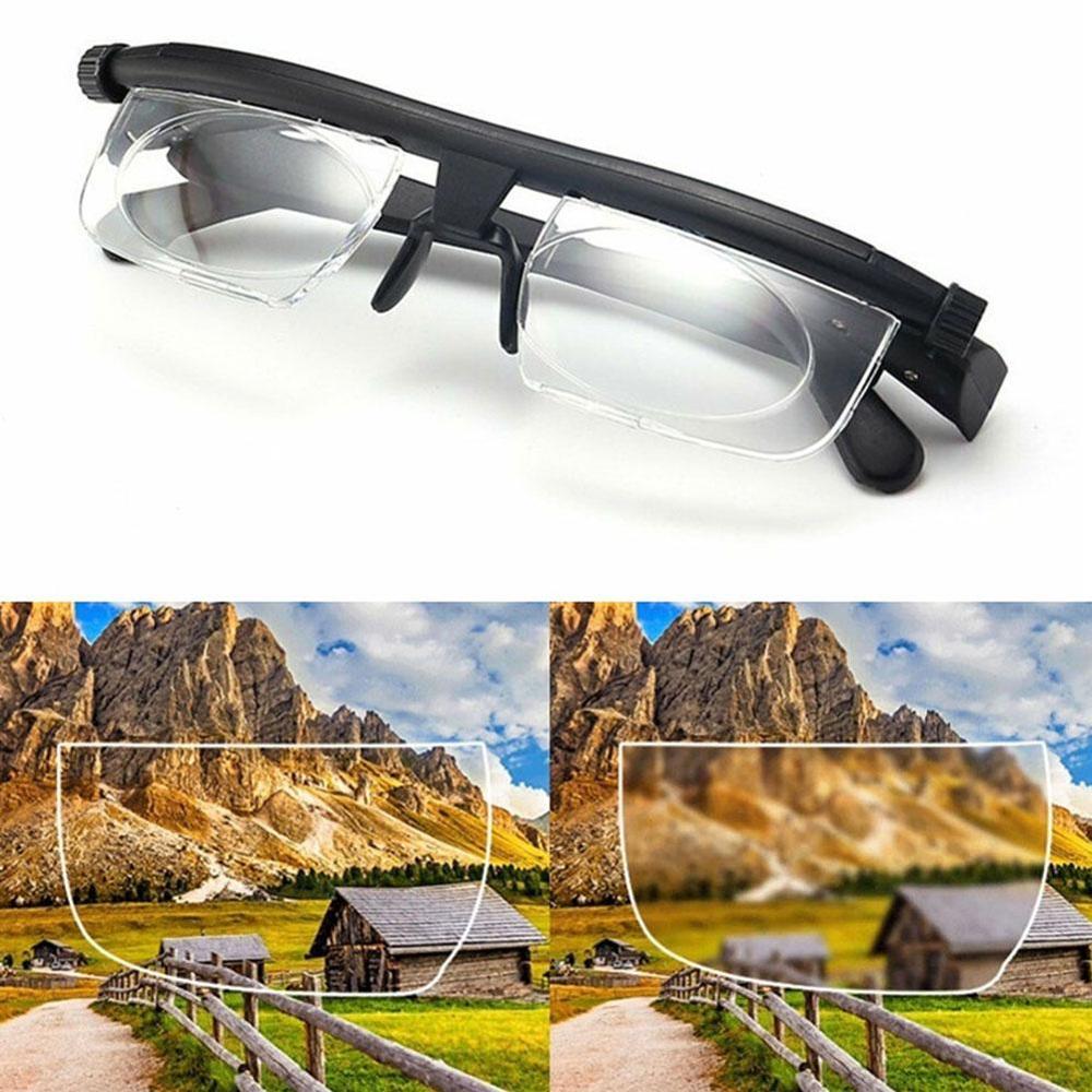 Adjustable Strength Lens Eyewear Variable Focus Distance Vision Zoom Glasses Protective Reading Glasses