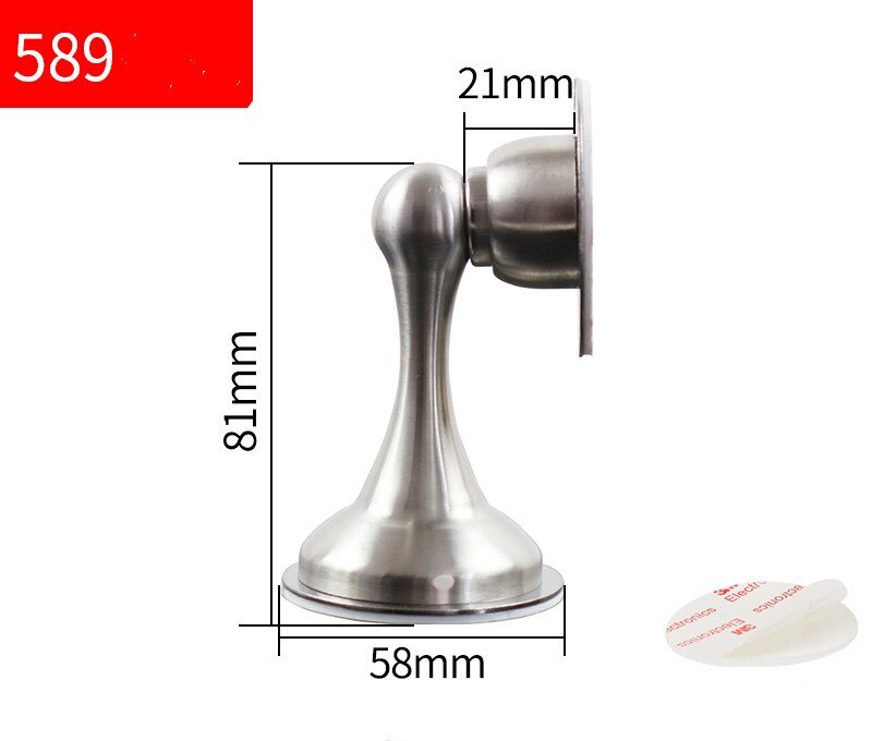 Door buffer, magnetic door buffer, stainless steel bracket, noise free floor door buffer, door protection function: Silver