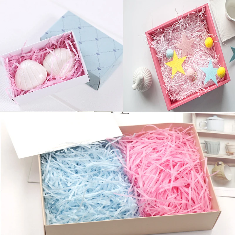 Cajas de papel arrugado de rafia, Material de relleno de caja de DIY, decoración del hogar, 10g/20g