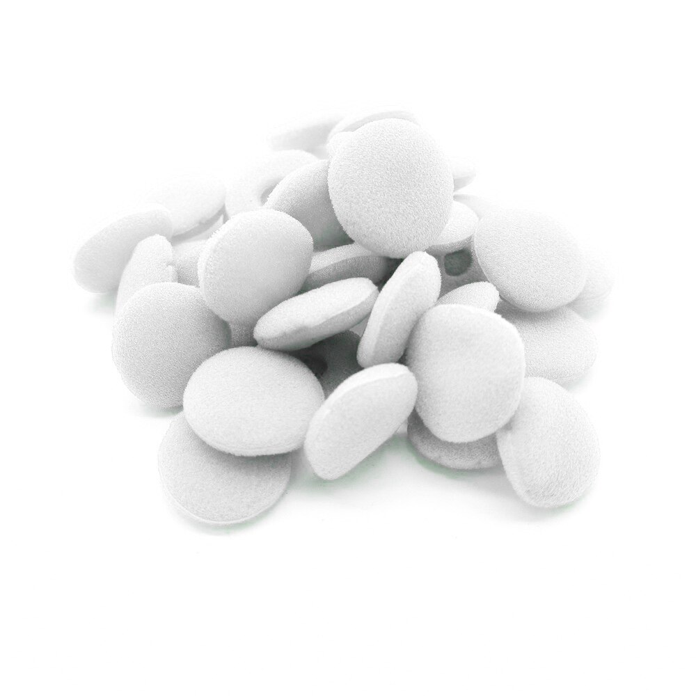 20 Pcs Hoofdtelefoon Spons Cover Memory Foam Oortelefoon Oordopjes Katoen Spons Headset Oorbeschermers Voor Platte Kop Earphpne: WHITE