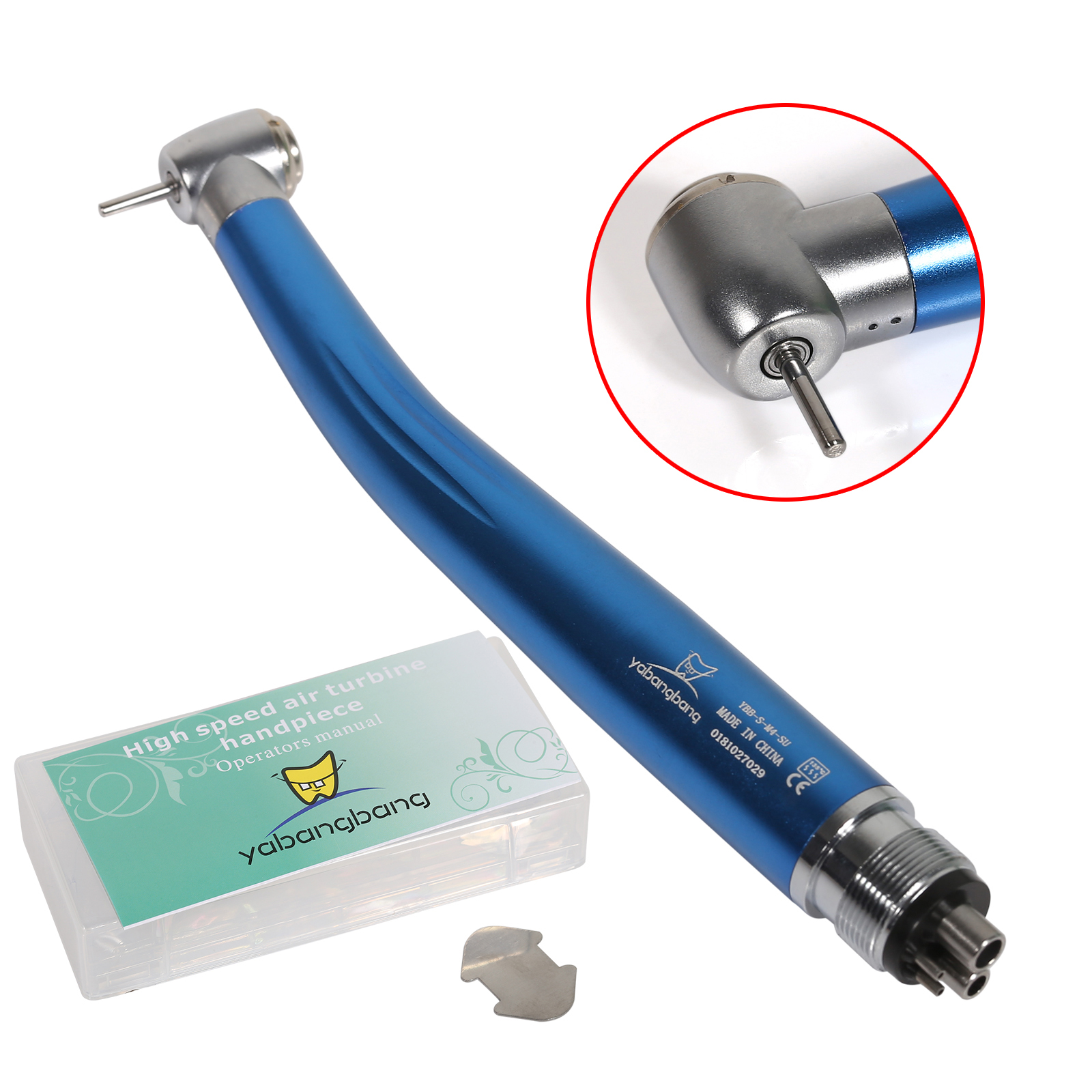 2/4Holes Dental High Speed Handpiece Push Button Standard Head Air Turbine Single Water Spring Rotor/Cartridge
