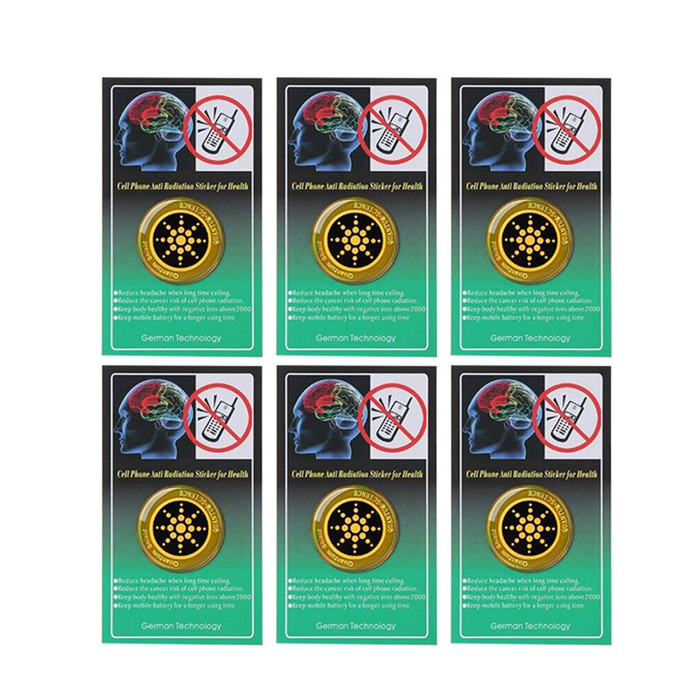 1/6/10 Pcs Radiation Shield Cell Phone Anti-Radiation Sticker Protection for Mobile Phone H-best: 6 PCS Gold A