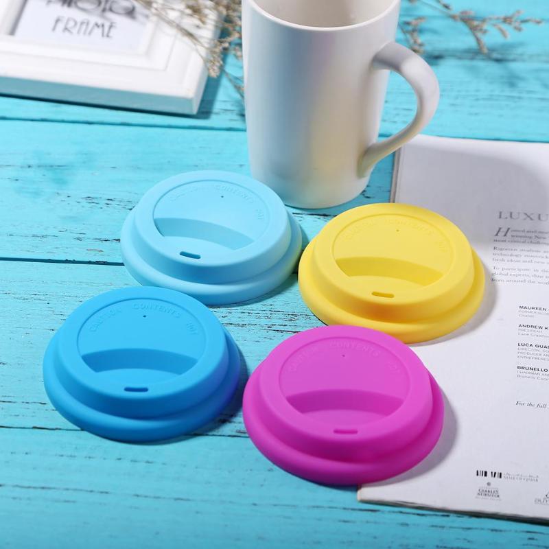 Tapa de taza de silicona gruesa reutilizable Anti-polvo aislante cubierta de taza de té de café resistente al calor seguro saludable tapa de silicona