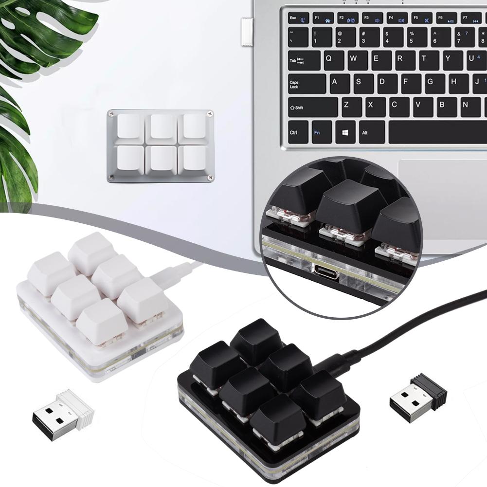 6 Toetsen Toetsenbord Bluetooth Custom Toetsenbord Draadloze Usb-Modus Oplaadbare Hardware Toetsenbord Dubbele Snelkoppeling Programmeerbare Macro C1o2