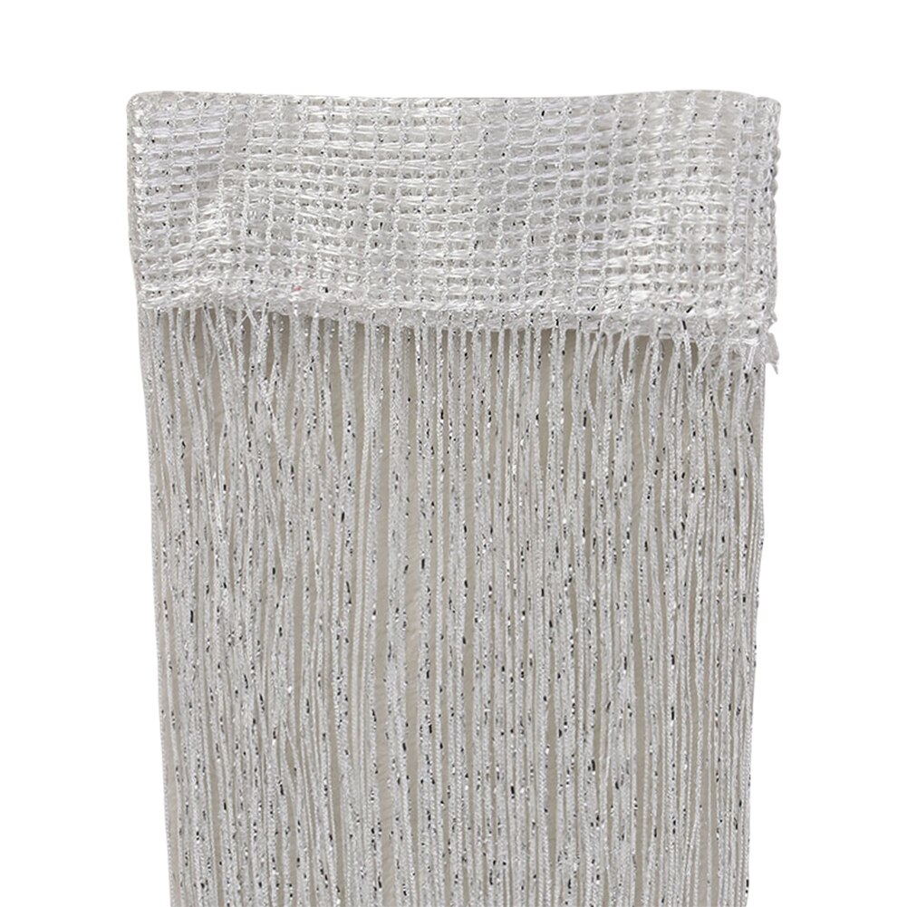 Glitter franja cortina de corda brilhante borla flash prata linha string cortina painel da janela quarto divisor tela voar porta pendurado: WH