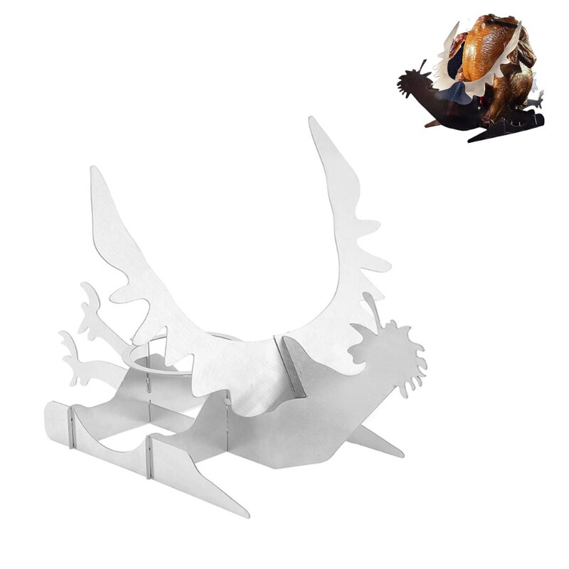 Motorcycle Beer Can Chicken Holder for Grill Portable Beer Butt Chicken Stand Beer Chicken Roaster BBQ Chicken Rack: C