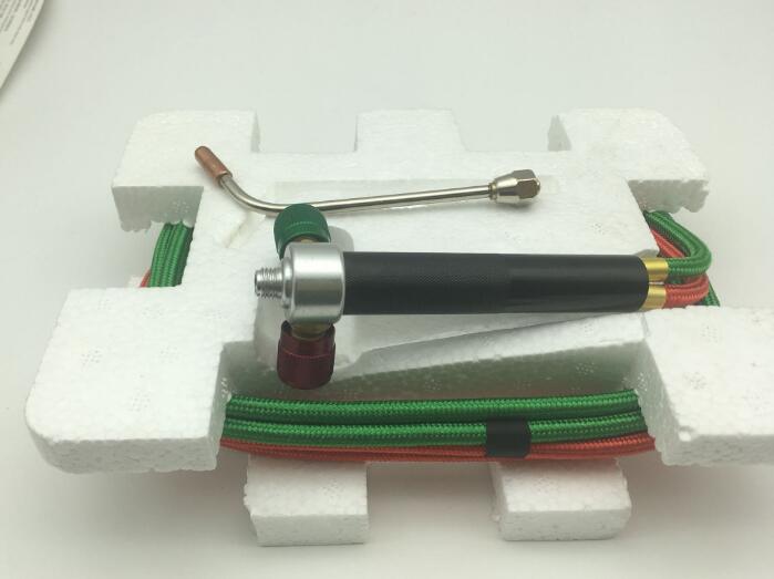 Petit Smith torche à gaz Mini soudure coupe soudeur bijoux outils avec 5 embouts buse or oxygène fondant torche allumage léger: torch with long tip