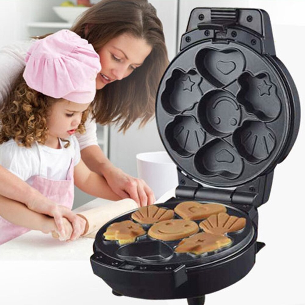 EU Plug 2 In1 Electric Egg Cakes Machine Baked Dessert Making Machine Making Cupcake Kid Dessert for Breakfast Milk-Tea Shop Bar