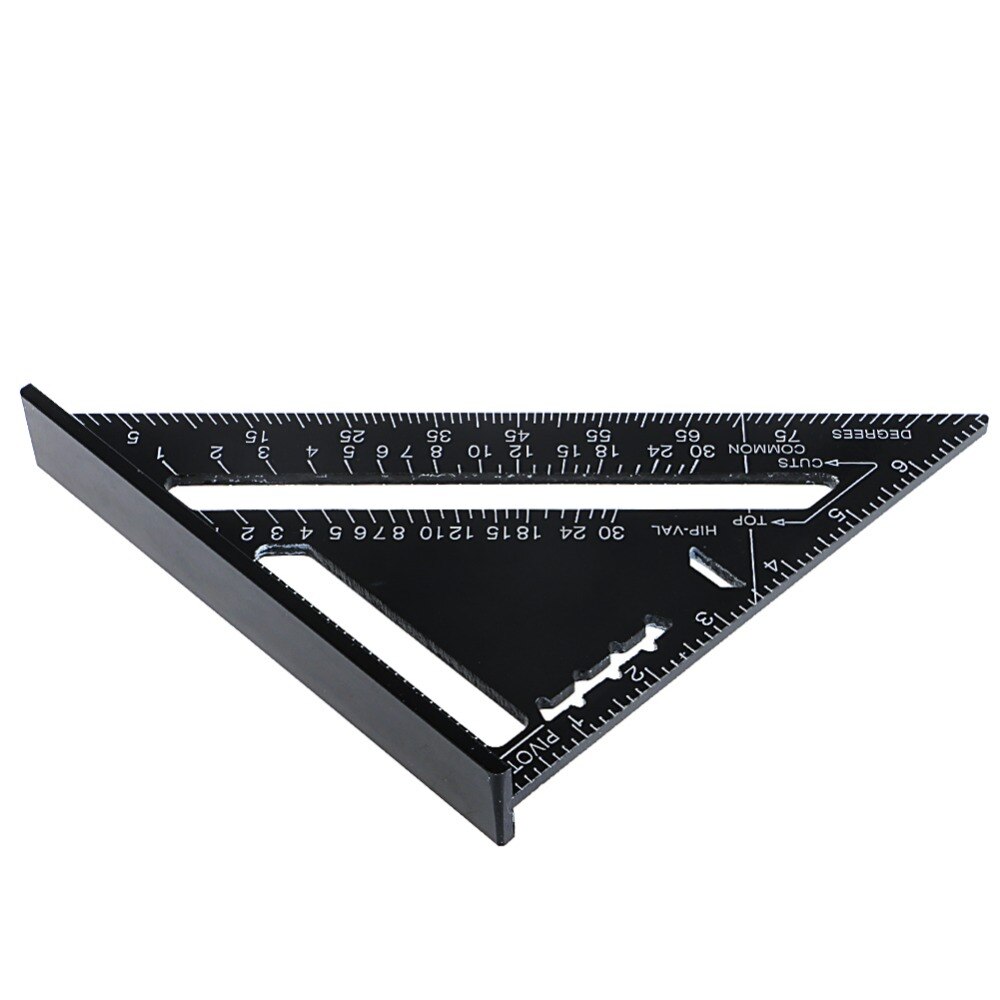 7 "kejserligt system sort aluminiumslegering måle hastighed firkantet tagdækning trekant