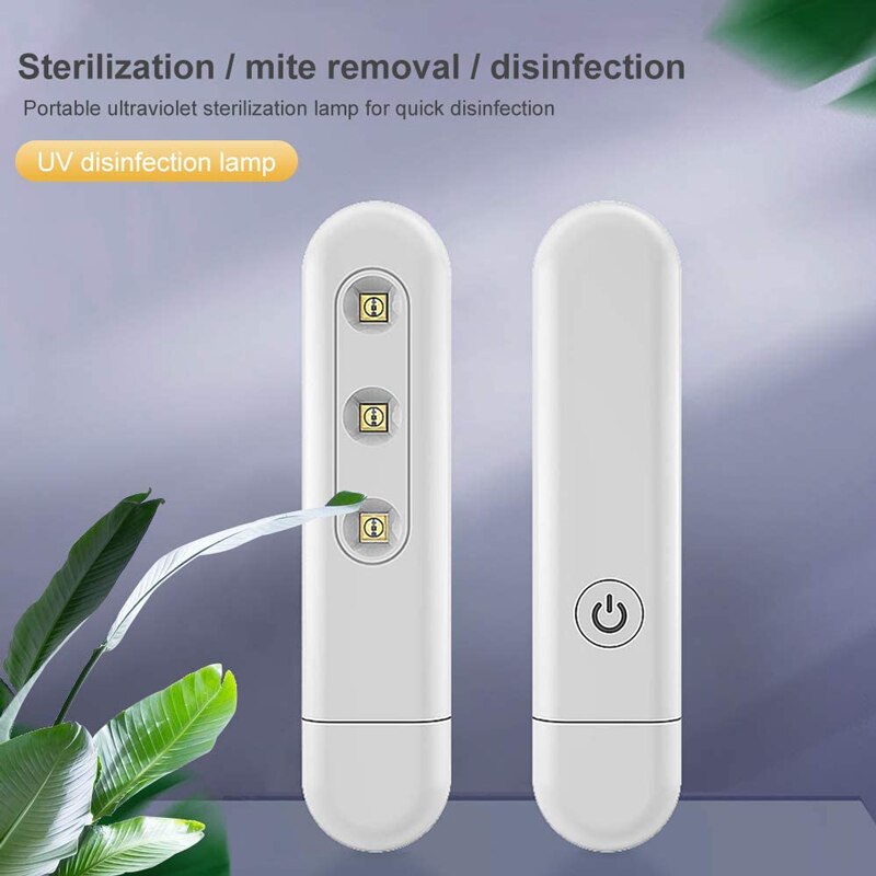 mini sterilizzatore UVC portatile portatile USB lampada germicida ultravioletta UVC e ozono doppia sterilizzazione rimuovere acaro uccidere i batteri