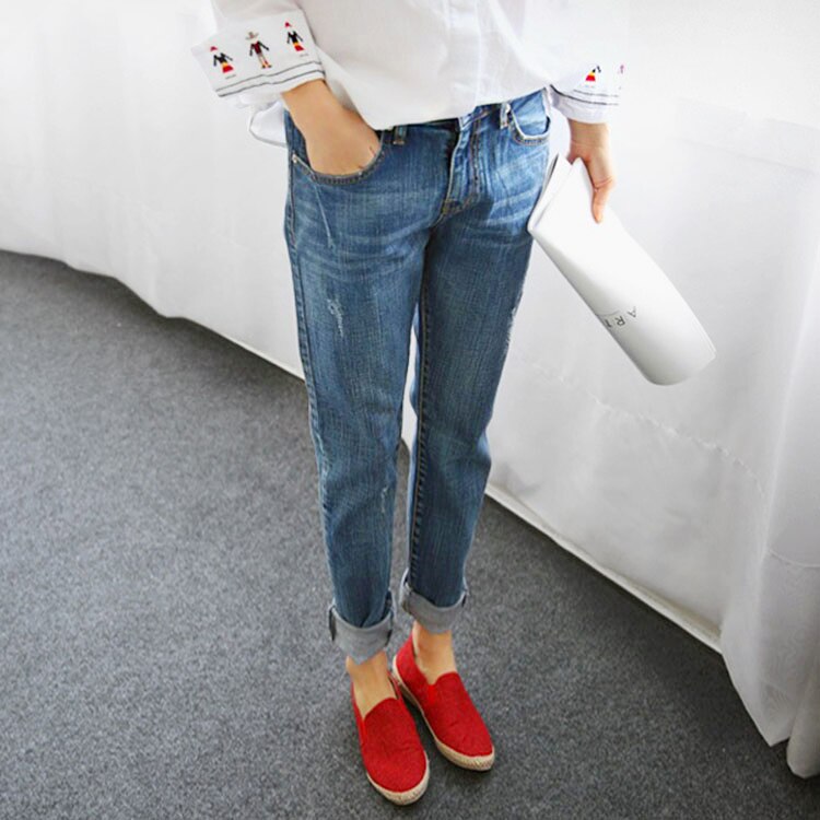 Herfststijl dames jeans elastische harem denim broek jeans slanke vintage boyfriend jeans voor vrouwen vrouwelijke broeken: 29