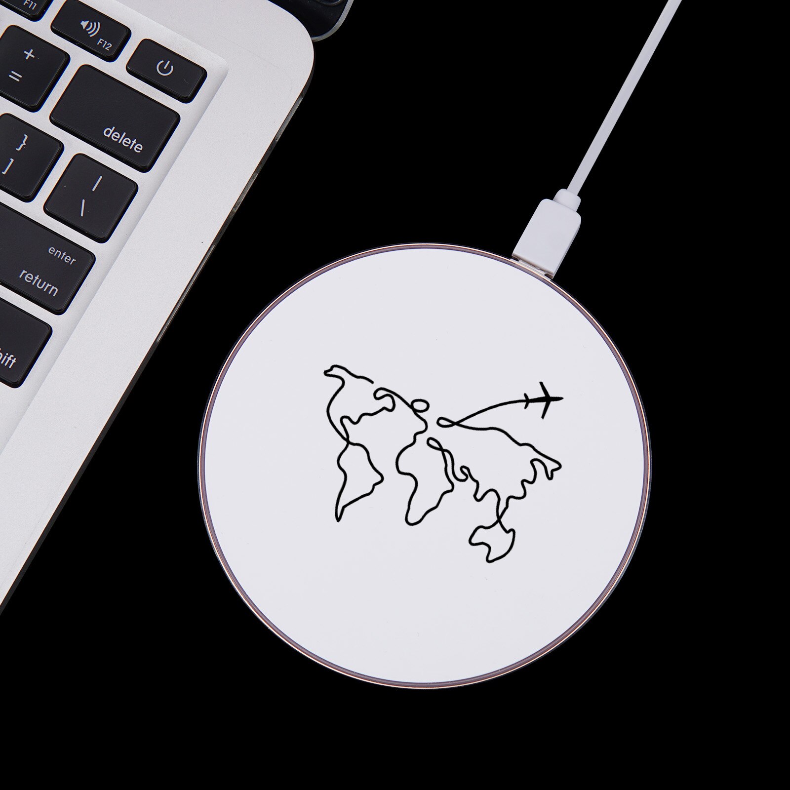 Carte du monde drôle 10W Qi chargeur sans fil pour iPhone 11 Pro 7 XS MAX X XR Induction chargeur rapide pour Samsung S20 Xiaomi mi 9