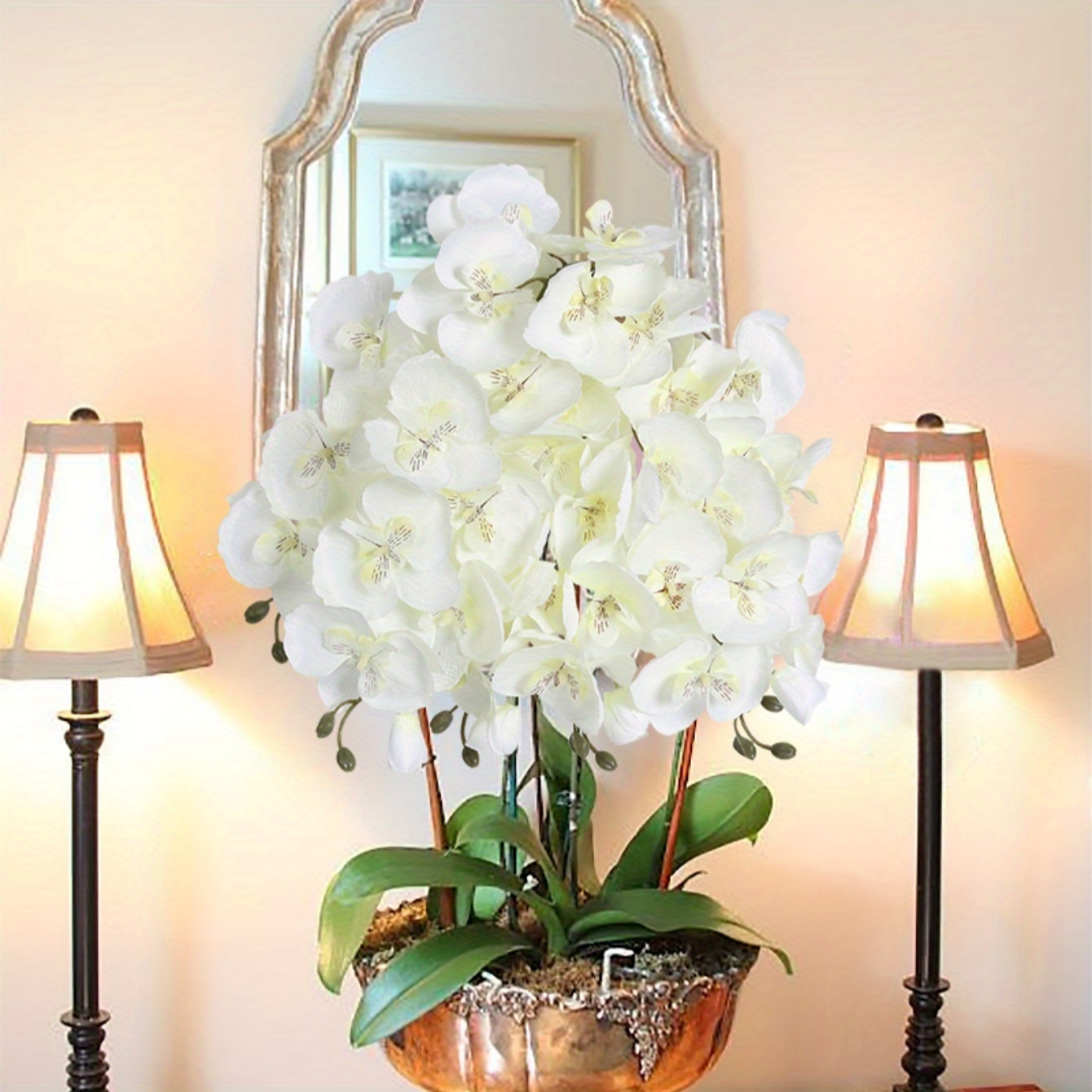 Künstliche Orchideen Phalaenopsis-Blumen für DIY Hochzeits-Tischdekoration, Heim-Party-Deko Perfekt für Valentinstag, Abschlussgeschenke
