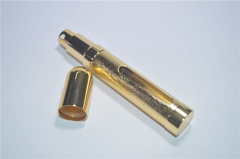 1PCS 12ml 6 Kleuren Mini Draagbare Reizen Navulbare Parfum Verstuiver Fles Parfum Fles Voor Spray Scent Pomp Behuizing fles: Goud