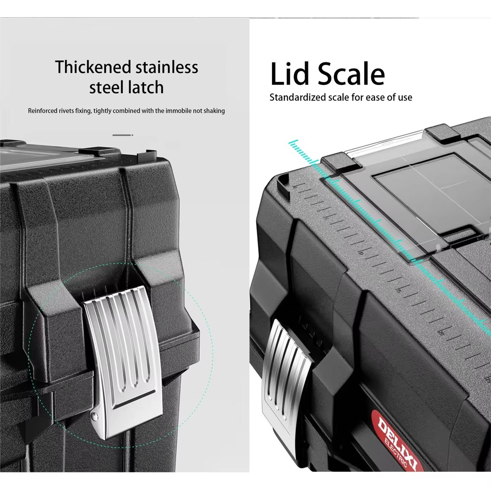 Multifunctionele waterdichte gereedschapskist Plastic harde koffer Hardware Toolbox Draagbare gereedschapsorganizer Verdikte gereedschapsopbergdoos