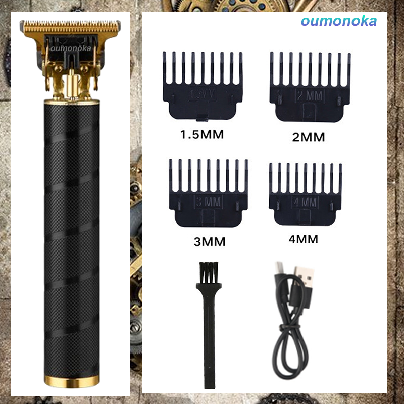 en Afeitadora eléctrica , recortadora de barba para hombres, cortadora de pelo inalámbrica, Máquina para cortar cabello, Barba, peluquero, corte de pelo: Oro