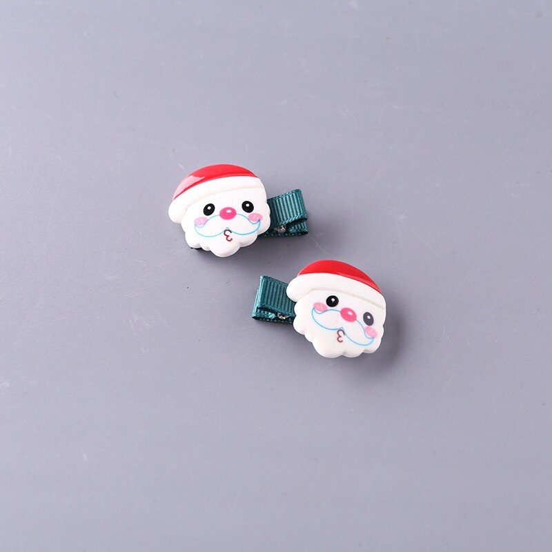 Baby Haar Clips Leuke Snap Clip Pins Kerstmissneeuwman Kerstman Kleur Haarspeldjes Kinderen Meisjes Haarspelden BB Clips: E