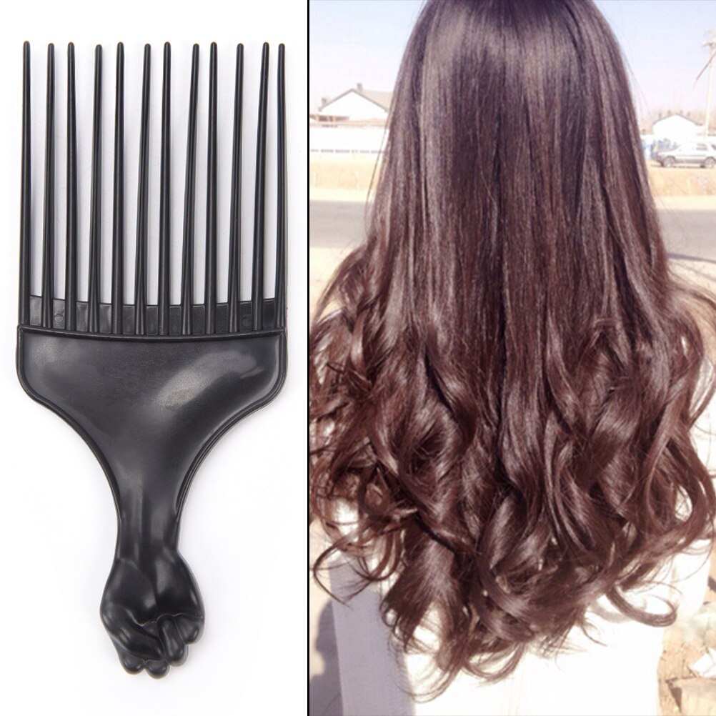 1 Uds., cepillo Afro para el pelo, peine para horquilla, cepillo para el pelo, peine para el pelo, peine plástico para herramientas de estilismo Afro rizado