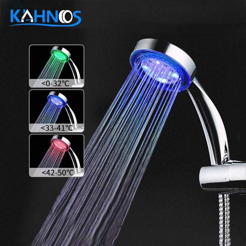 Led Shower Head High Pressure Water Saving Rotating Portable Spa High Pressure Shower Head for Bathroom Showerhead Handheld