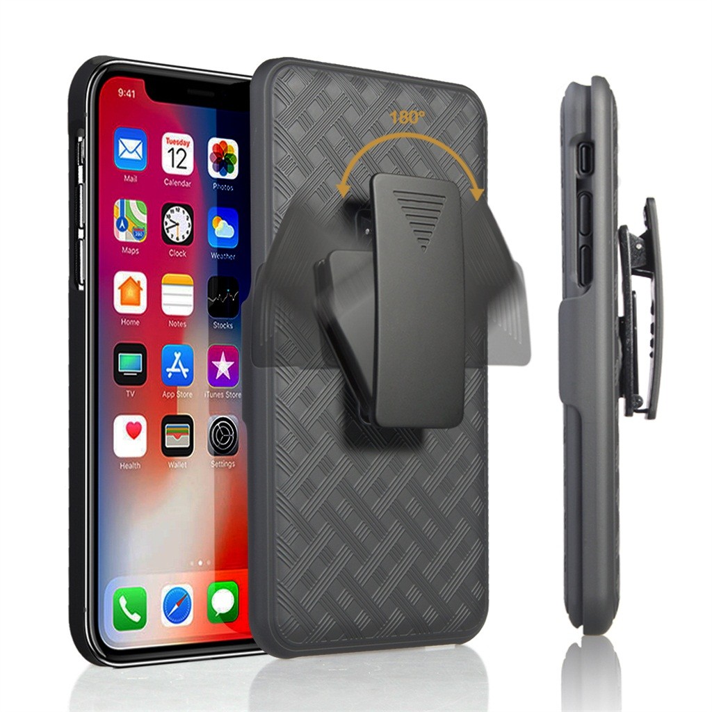 Fundas para teléfonos móviles para iphone 11pro MAX 6,5 pulgadas fundas para iphone negro carcasa dura Delgada funda con Clip para cinturón funda 19SEP16