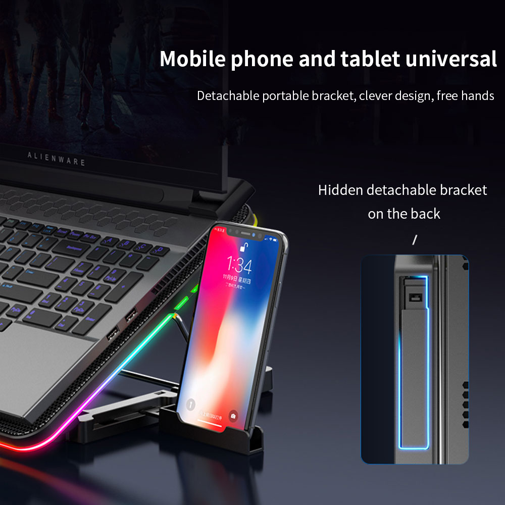 Laptop Cooler Laptop Cooling Pad 6 Quiet Fans High-speed Cooling Supports Laptop Accessories Cooler Notebook Base Radiator