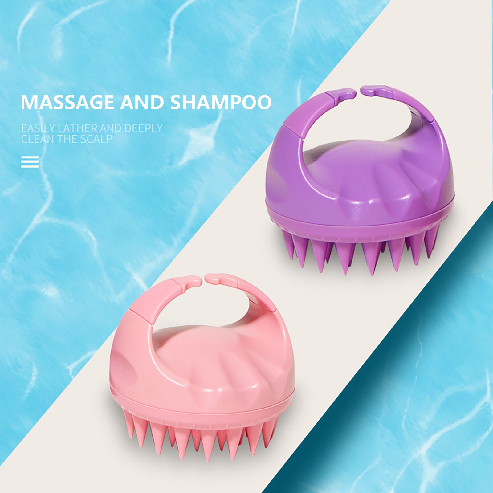 Siliconen Hoofd Body Hoofdhuid Massage Borstel Kam Shampoo Haar Wassen Kam Douche Borstel Bad Spa Massage Borstel # T2P