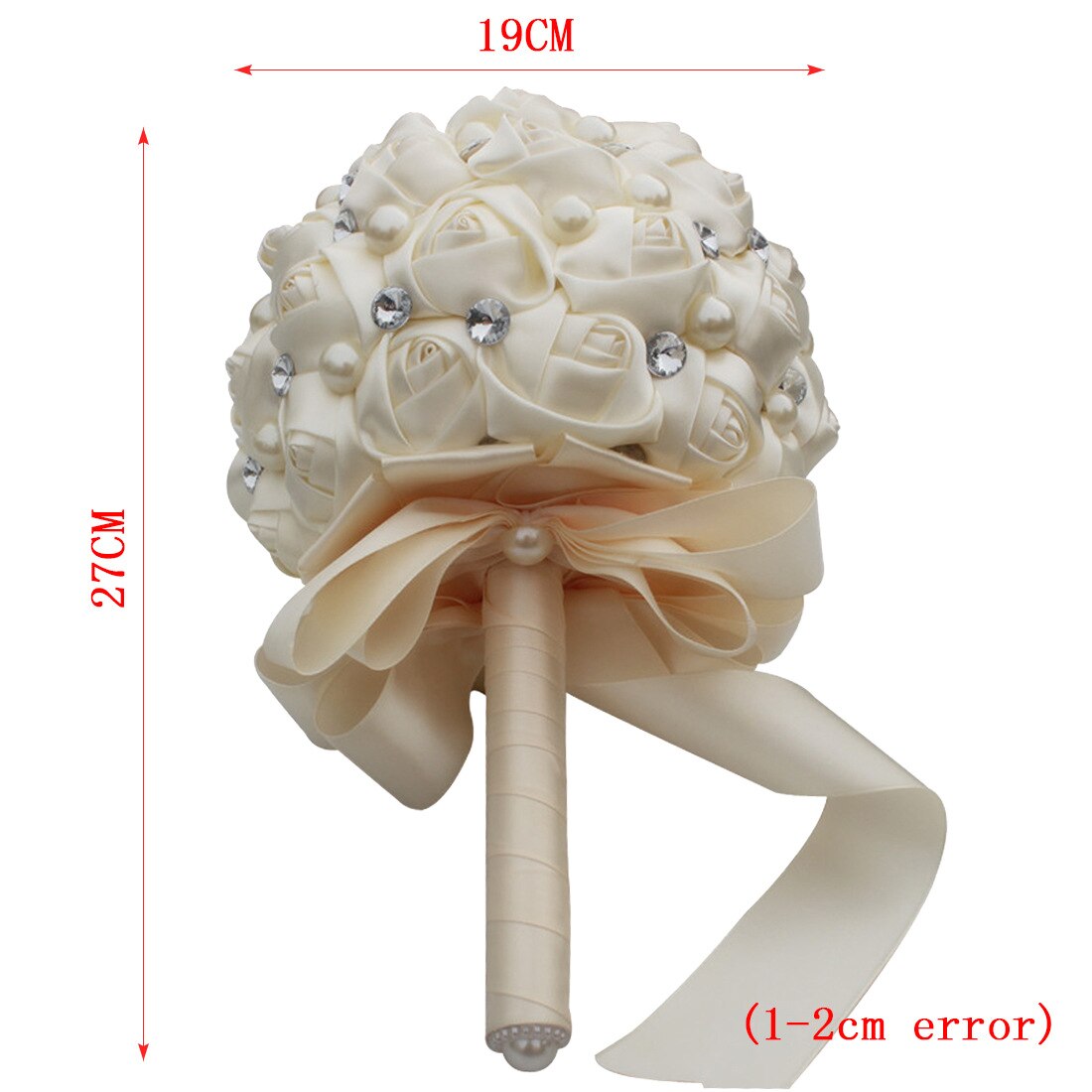 Bouquet de main boule de mariage Bouquet de main lait blanc boule de mariage Bouquet de mariage perlé Bouquets de mariée 19 cm