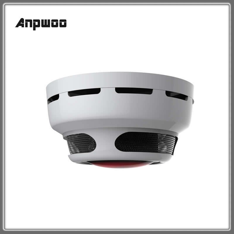 Anpwoo  al516 røgalarm brandalarm sensor lyd flash alarm advarsel røg test til indendørs sikkerhed i hjemmet