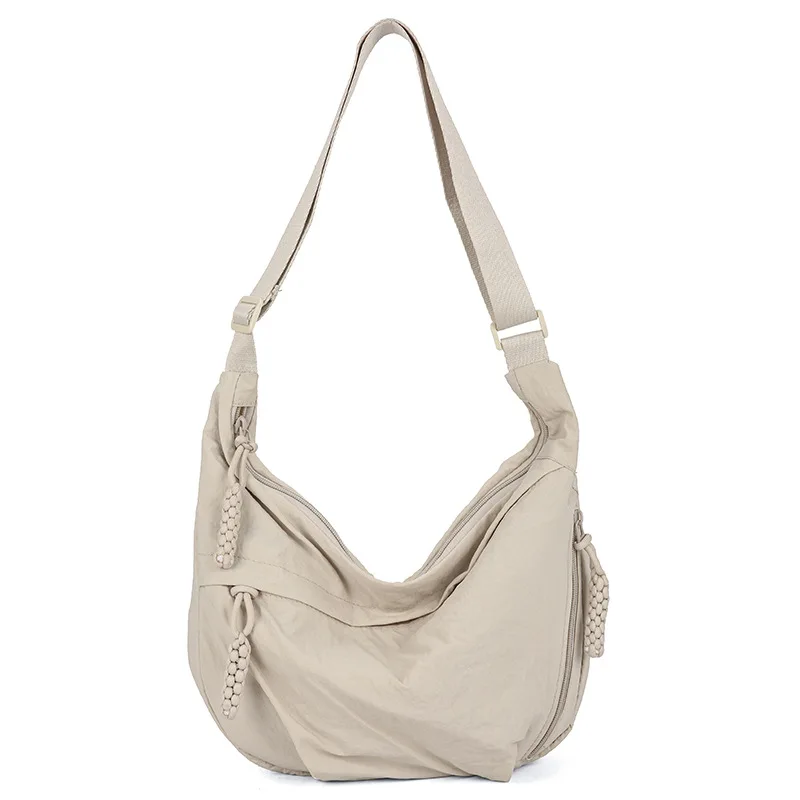 Nylon Shoulder Bag High Capacity Women's Crossbody Messenger Bag Leisure Versatile Purses and Handbags Totes Hobos Bag: SKY BLUE