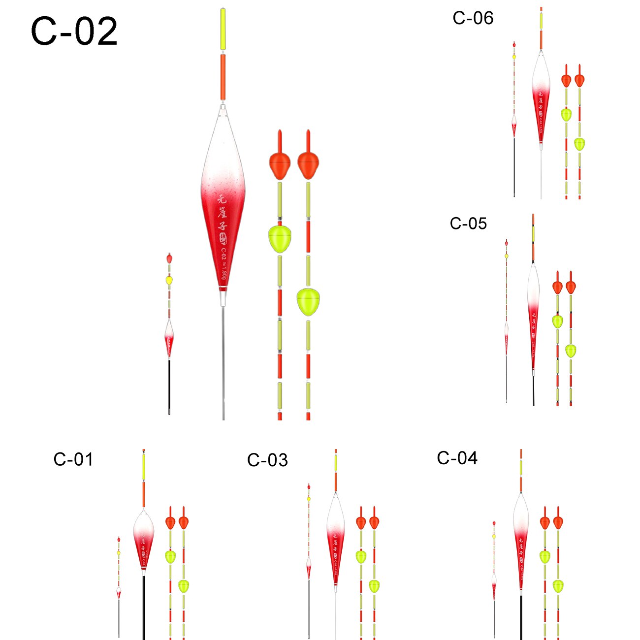 1pcs Fishing Floats Shallow Water Buoy Big Buoyancy Color Gradual Change Bobber Fresh Water Buoy Fishing Accessories