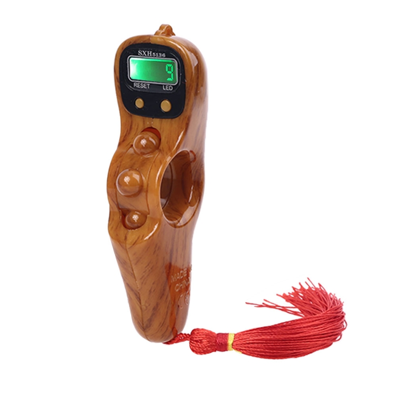 LED Electronic Handheld Tally Counter Clicker for Golf Goods Counting Lap: WHITE