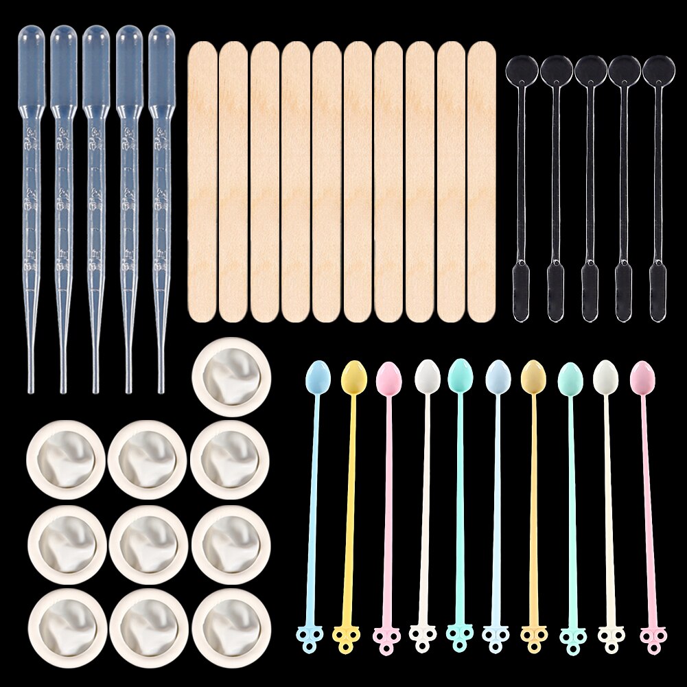 Epoxy Resin Making Tools Kit Measuring Cup Silicone Mat Stirrer Mixing Dropper Stirring Finger Cots DIY Craft Jewelry Casting: PA094