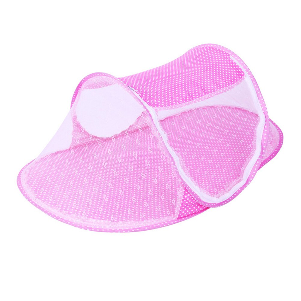 Foldable Baby Mosquito Net Tent Netting Portable for Crib Cot Bedroom Outdoor YH-17: pink