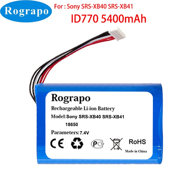 Bluetooth Audio ID659 Batterie Pour Sony SRS-XB40 SRS-XB41 ID770 JD770B, SRS-X30 SRS-XB3 SRS-XB30 Haut-Parleur